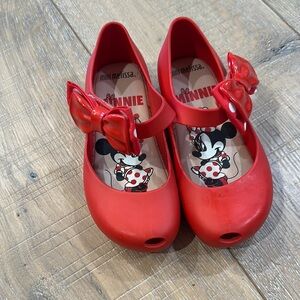 Mini Melissa Minnie Red Dress Shoes Mary Jane Style